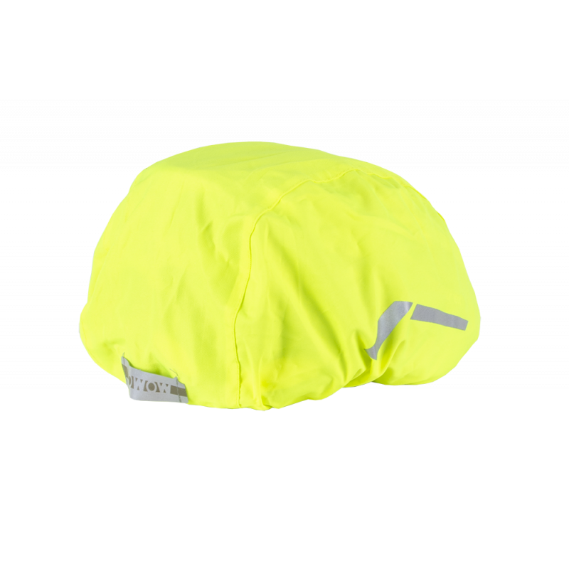 Housse de casque imperméable réfléchissante à 360° jaune