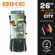 Pneu city 26X1,75 reflectives anti-crevaison tringles souples