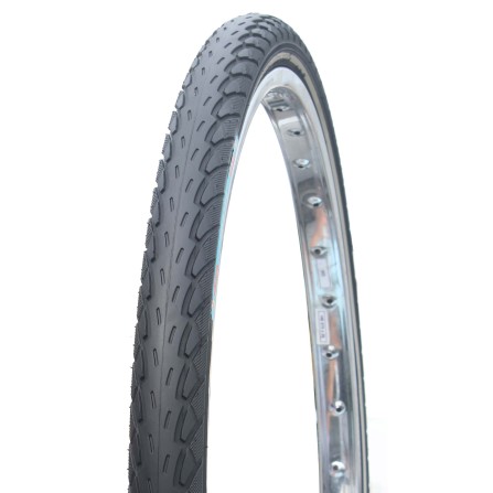 Pneu rigides 26x1.75 Blueway anticrevaison 30 TPI bande réflective noir
