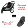 Lot Hamax Remorque Cocoon + Insert Bébé