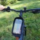 Sacoche de cadre smartphone avec pare-soleil - BLEU