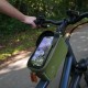 Sacoche de cadre smartphone avec pare-soleil - KAKI