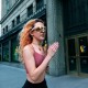 Lunettes de sport BleeqUp blanc Ranger lA avec caméra