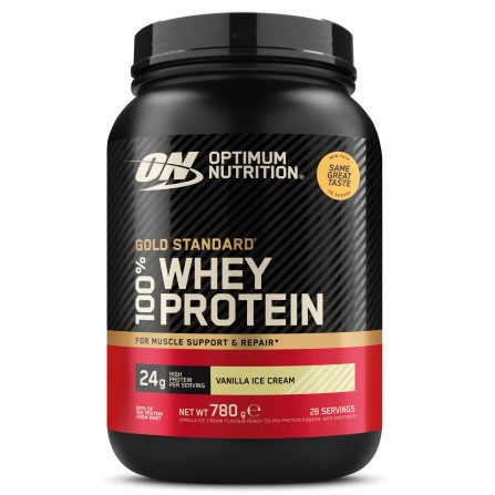 Protéine Gold Standard 100% Whey Glace à la Vanille 780g OPTIMUM NUTRITION