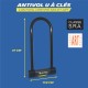 Antivol U SRA à clés 112 x 310 mm Diam.18mm