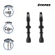 Valve tubeless 60mm paire noir