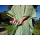 Poncho sans manches 2 couleurs (vert/bleu) une taille en PAV