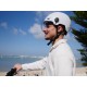 Casque urbain Trendy avec visière et headlock 55-58cm blanc
