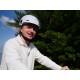 Casque urbain Trendy avec visière et headlock 55-58cm blanc