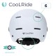 Casque urbain Trendy avec visière et headlock 55-58cm blanc