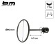 Rétroviseur Cycle Star 80mm petite tige (L)