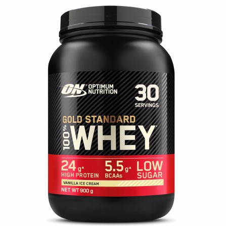 Protéine Gold Standard 100% Whey Glace à la Vanille 900g OPTIMUM NUTRITION