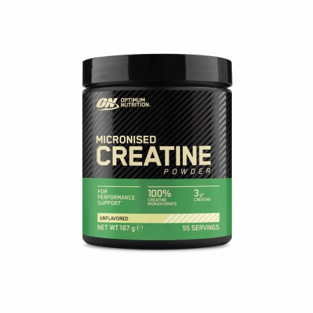 Créatine Micronisée en poudre non aromatisée 187g OPTIMUM NUTRITION