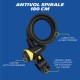 Antivol spirale à clés 180 cm Ø 10 mm + support
