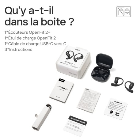 Ecouteurs Bluetooth Shokz - OPENFIT 2+