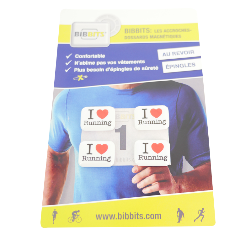 Accroches dossards magnétiques BIBBITS I love Running - Add-One
