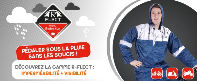Gamme R FLECT : Vêtements de pluie pour vélo offrant imperméabilité et visibilité