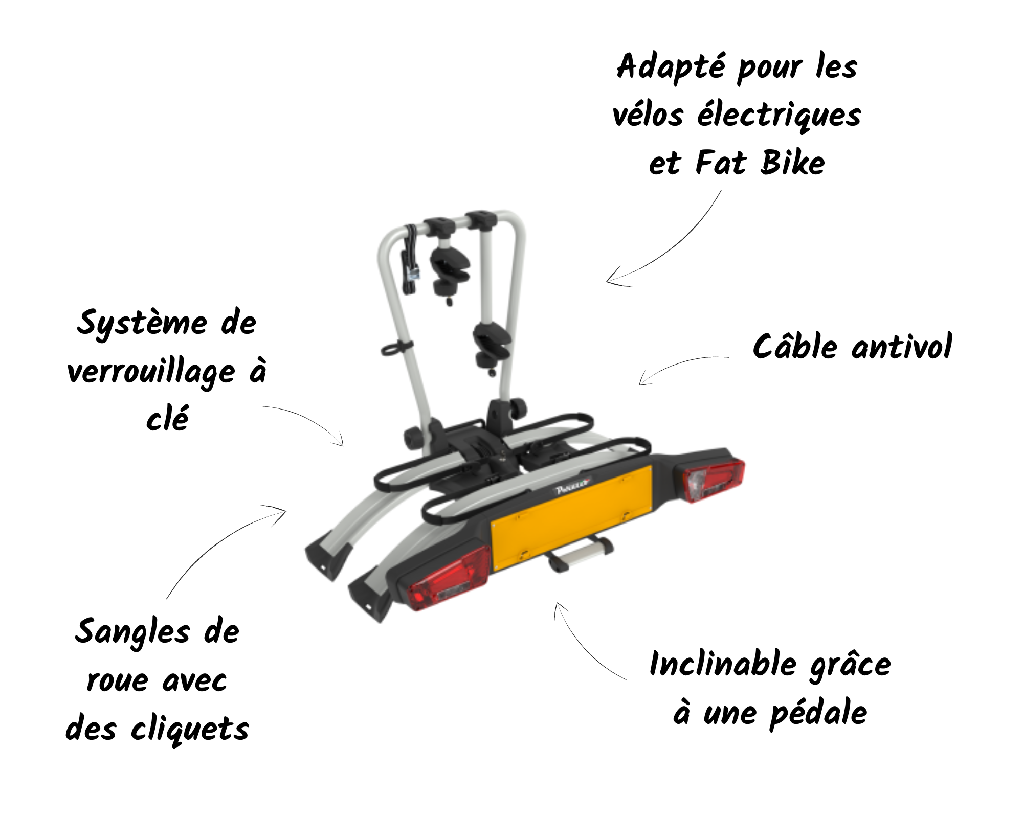 Porte-vélo Attelage Delta Porte-vélo Delta Noir Pour Attelage - Support