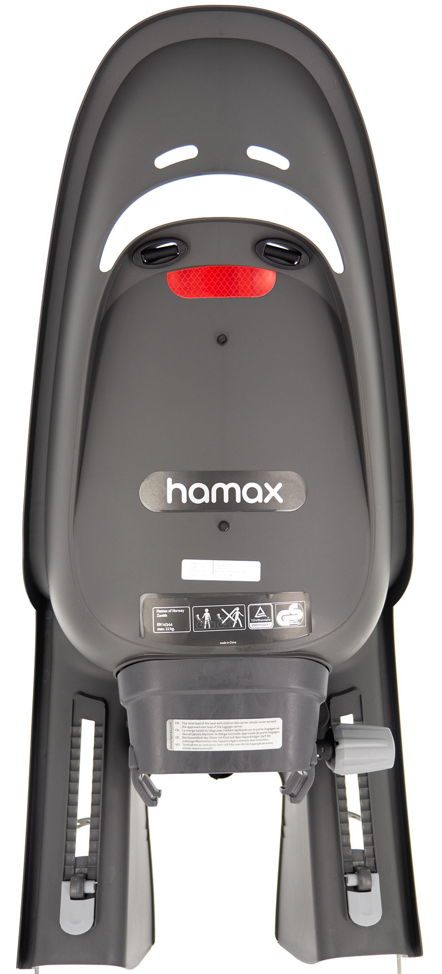 Hamax Porte-bébé Caress Zenith gris-rouge avec adaptateur