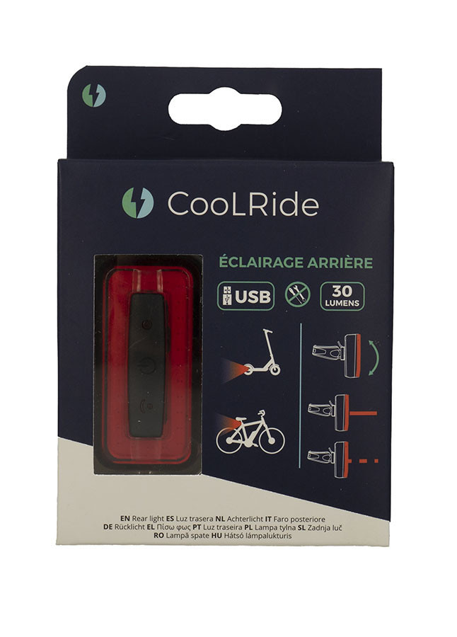 Cool ride ECLAIRAGE LED ROUGE MULTI-USAGES CLIGNOTANTE USB - FIXATION