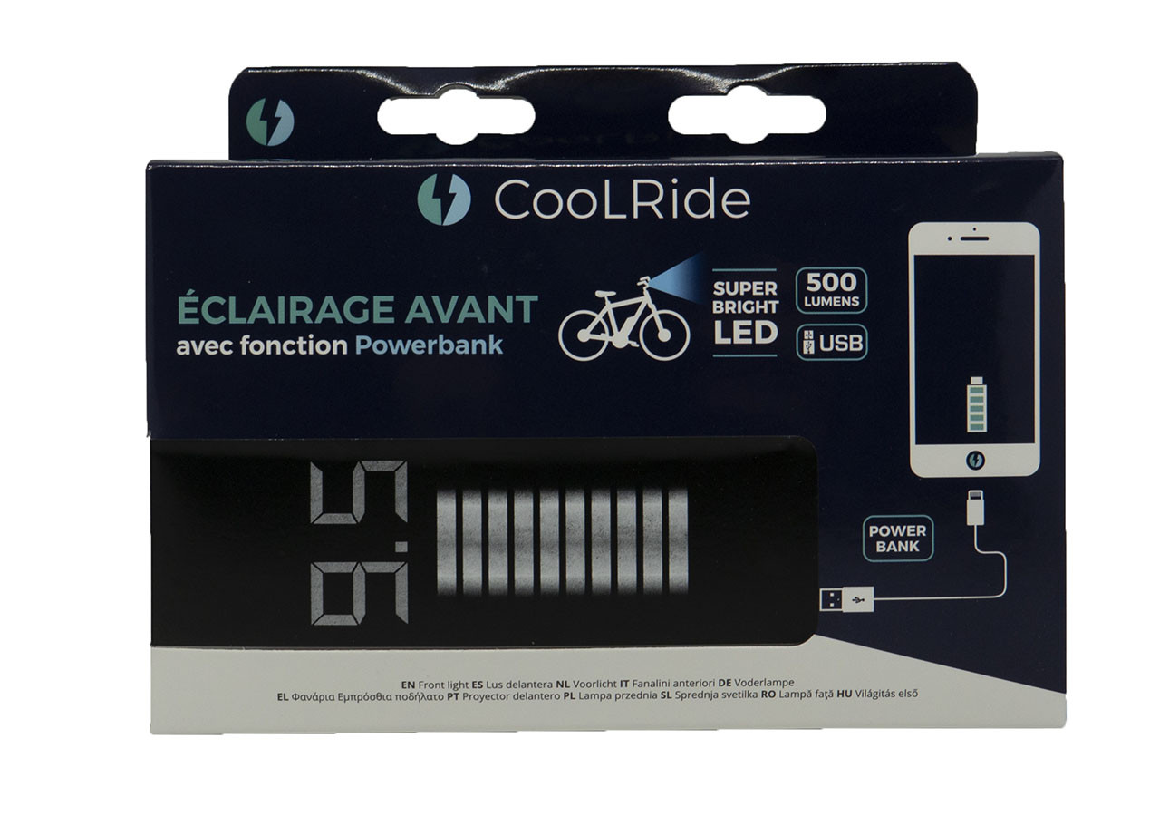 Cool ride ECLAIRAGE AVANT 1 LED SUPER BRIGHT USB / POWER BANK