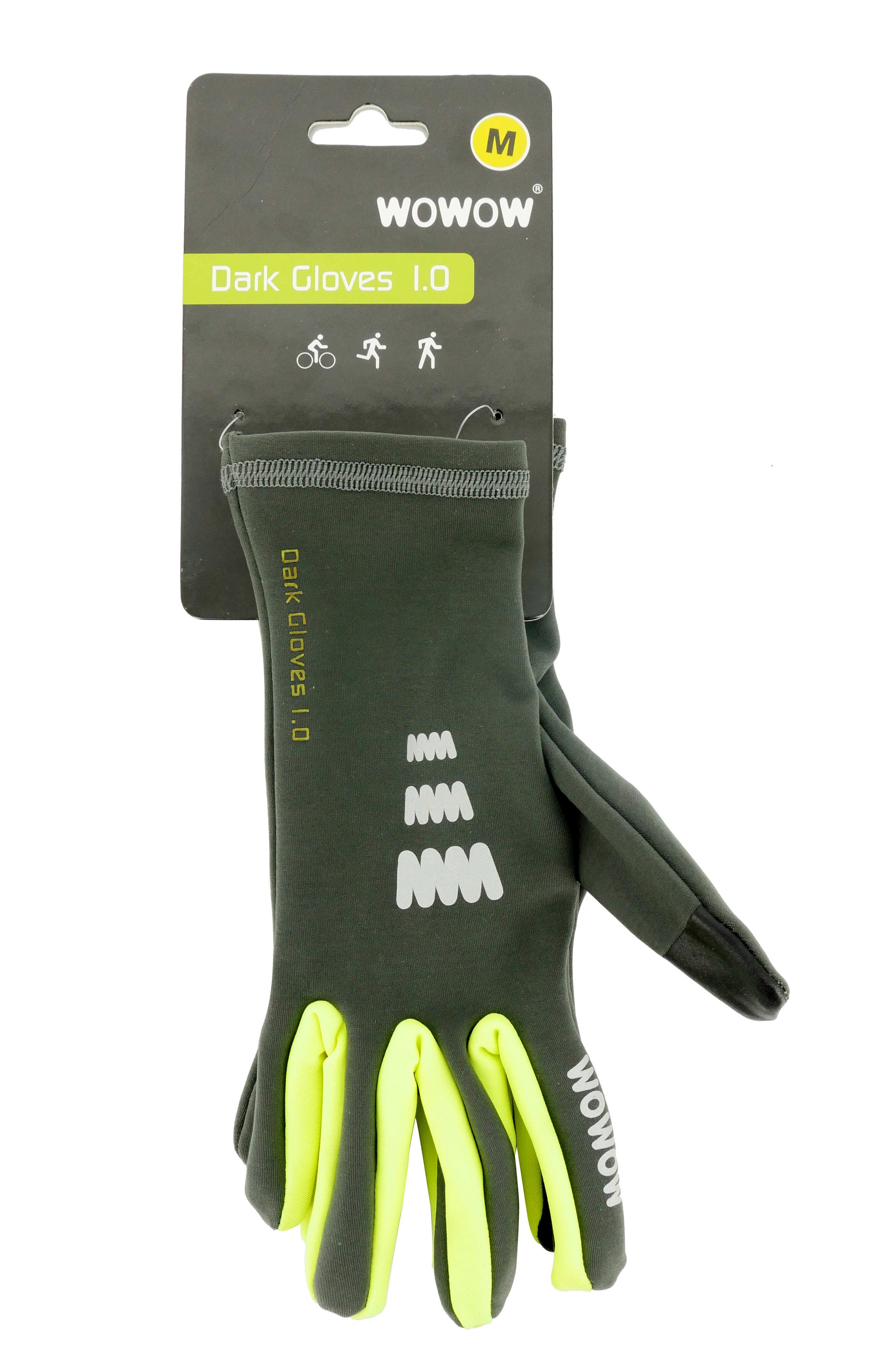 Wowow Gants réfléchissants gris foncé Dark Gloves 1.0