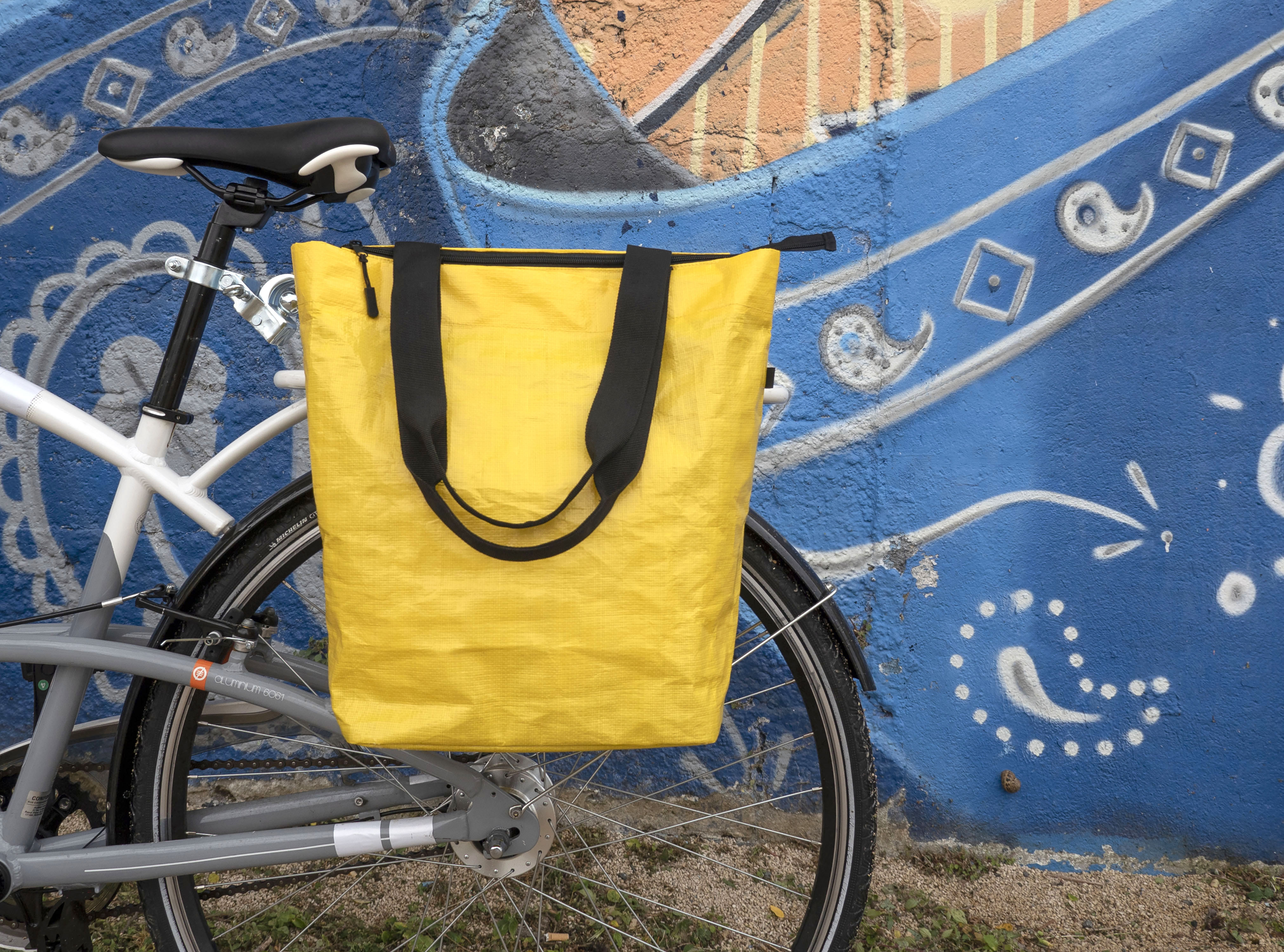 Hapo G SACOCHE ARRIERE PP RECYCLE FIXATION PORTE-BAGAGES - JAUNE