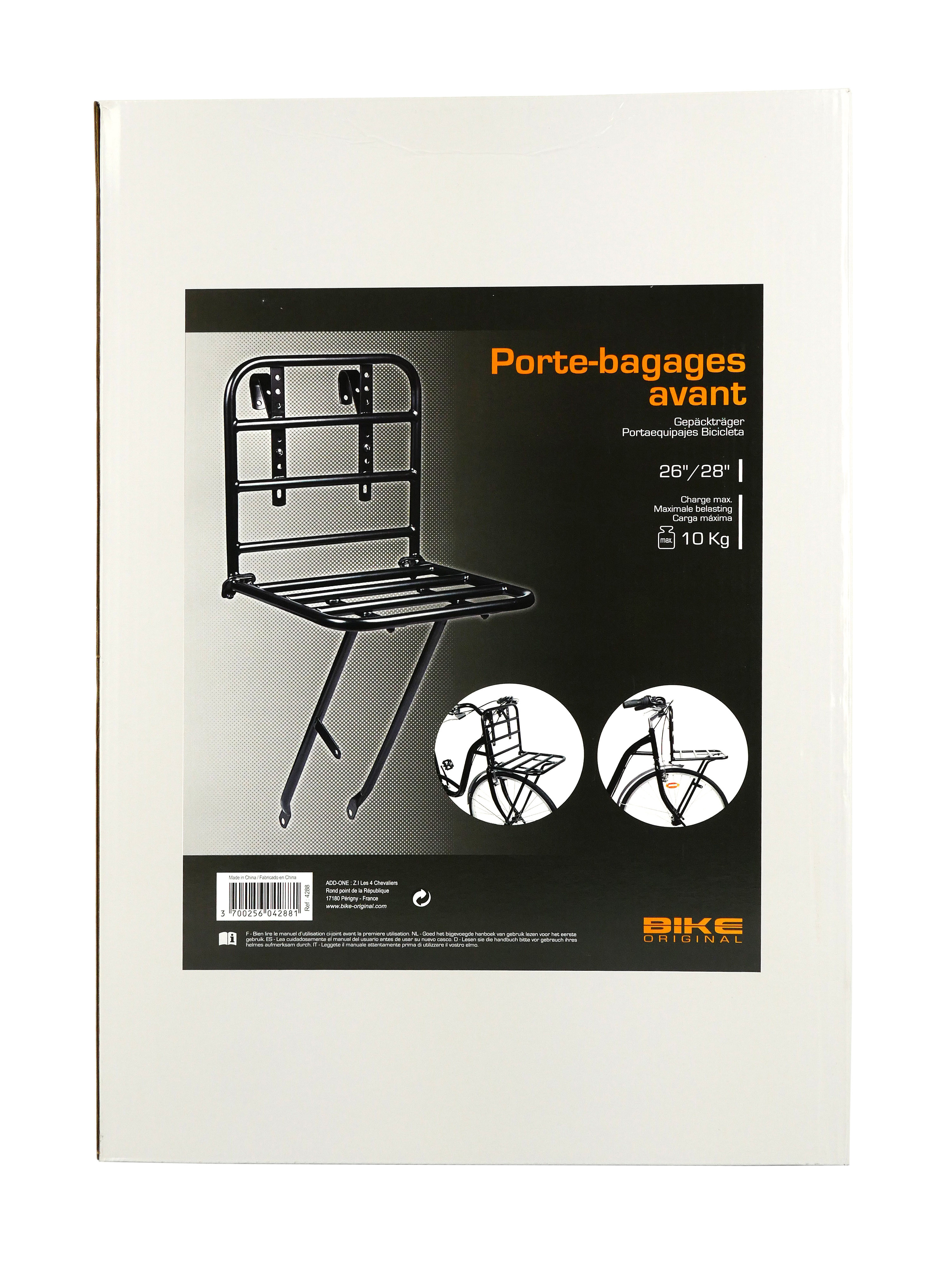 Bike Original Porte bagage avant 26/28