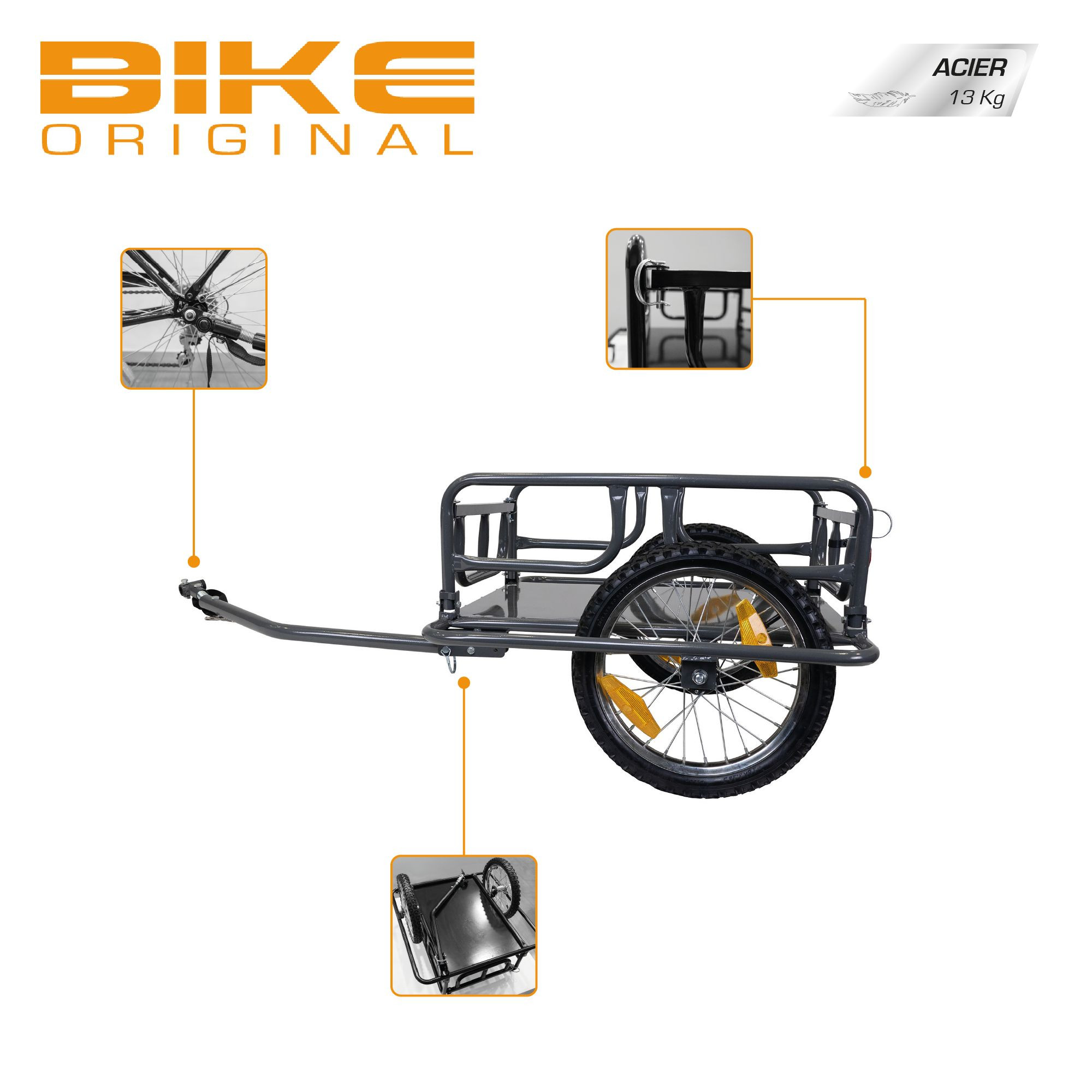 Bike Original Remorque marchandise acier