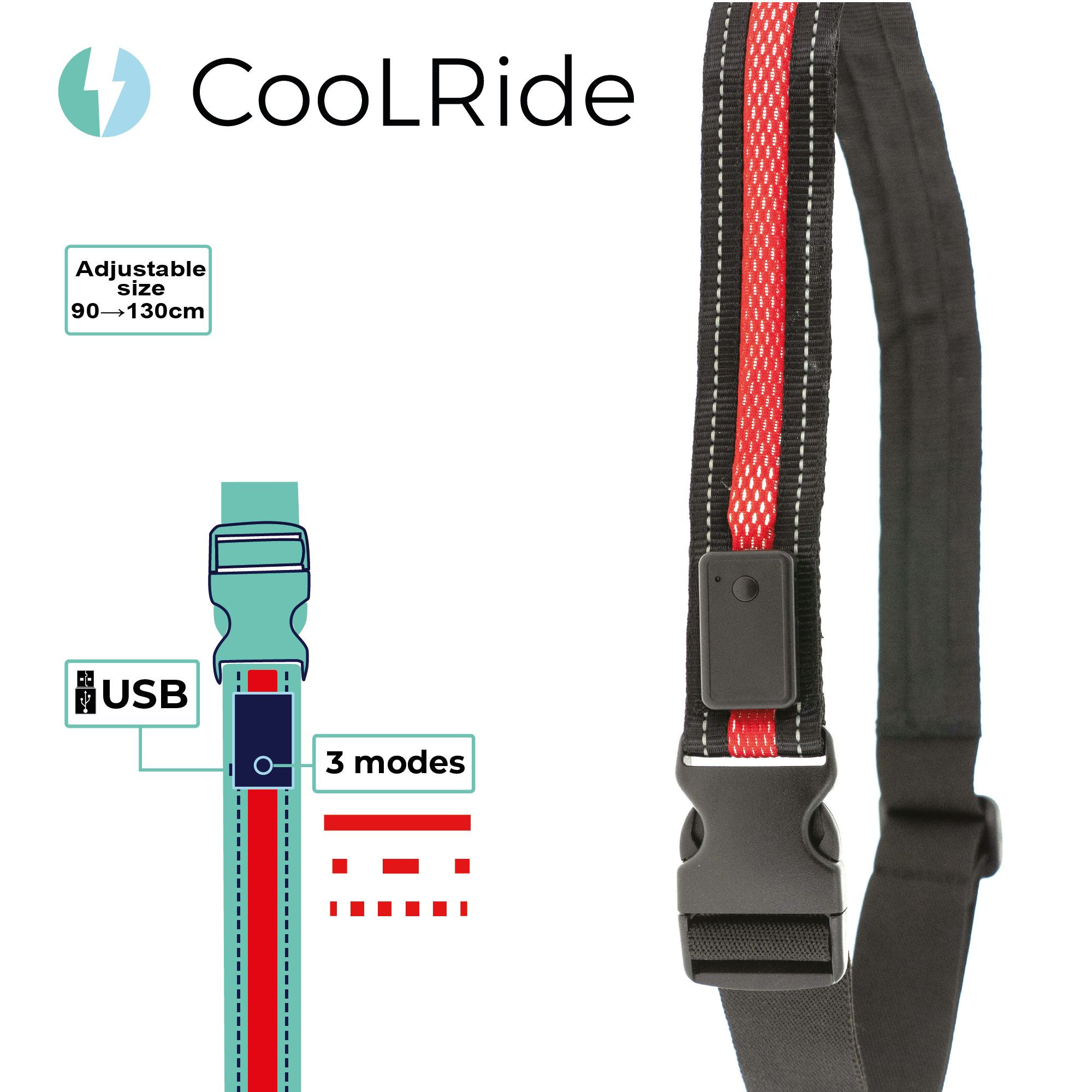 Cool ride CEINTURE LED USB