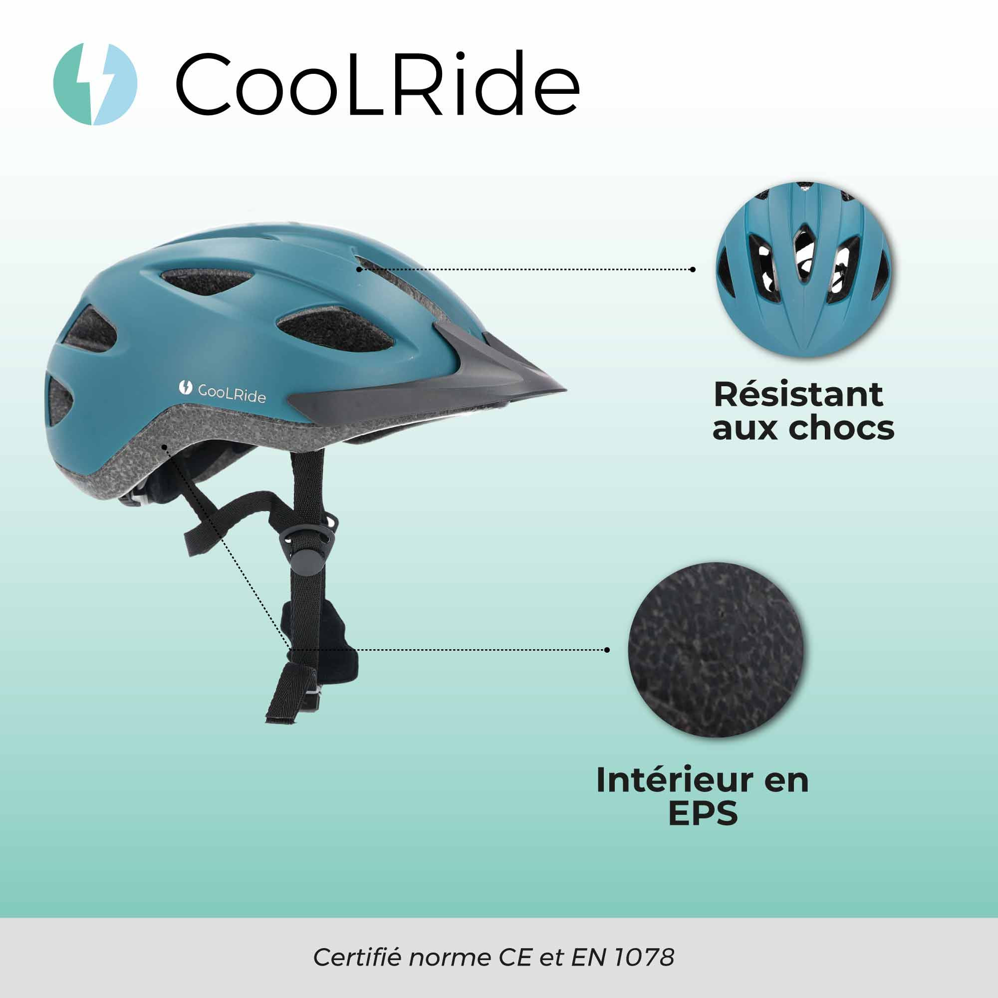 Cool ride CASQUE AVEC HEADLOCK LIGHT 54-61CM