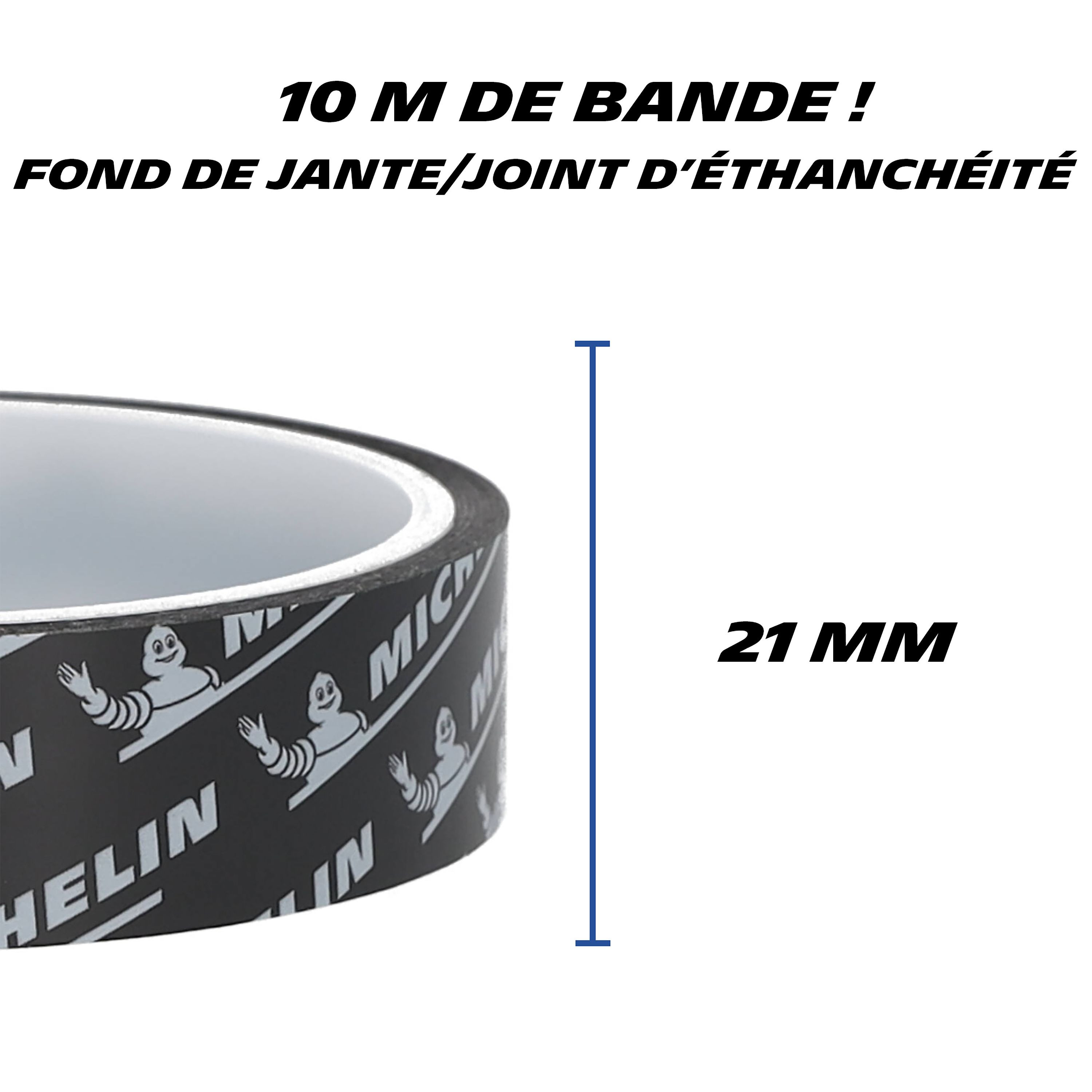 Michelin 1M FOND DE JANTE ATELIER ADHESIF CONVERSION ROUTE TUBETYPE EN TUBELESS JANTE INTERNE 18-21m
