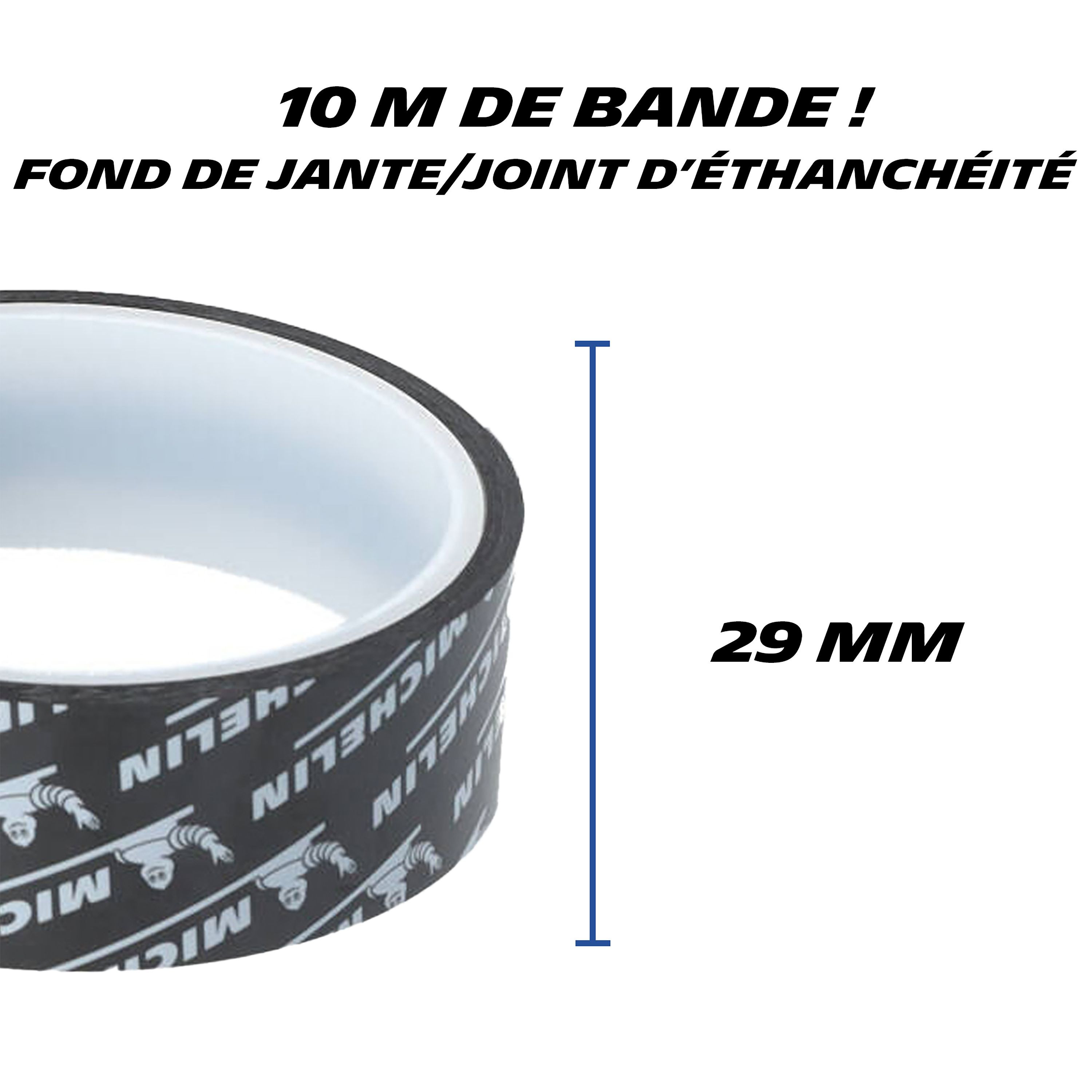 Michelin 1M FOND DE JANTE ATELIER ADHESIF CONVERSION VTT-GRAVEL TUBETYPE EN TUBELESS JANTE INTERNE 2