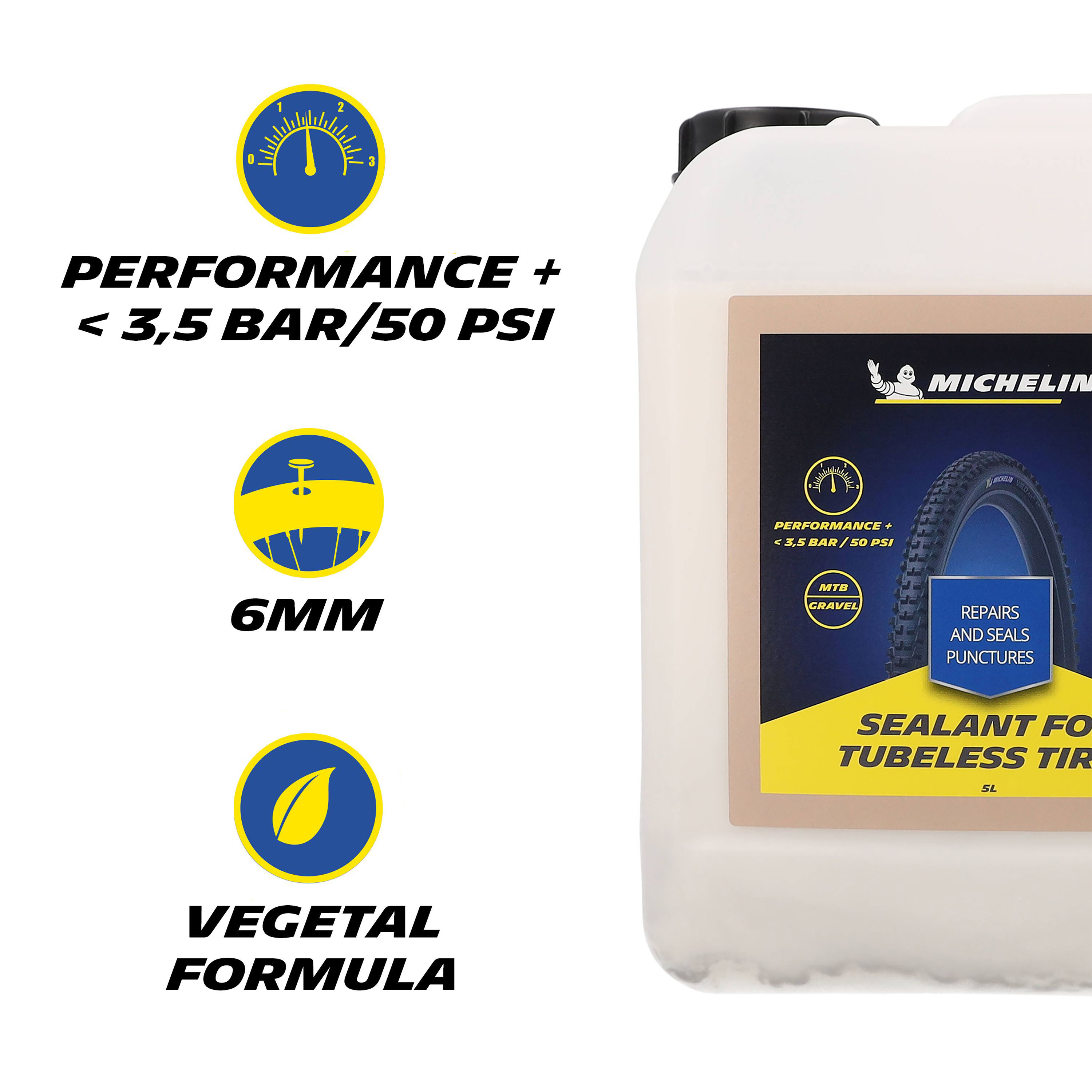 Michelin PRÉVENTIF CREVAISON TUBELESS READY 5 L (BASSE PRESSION)