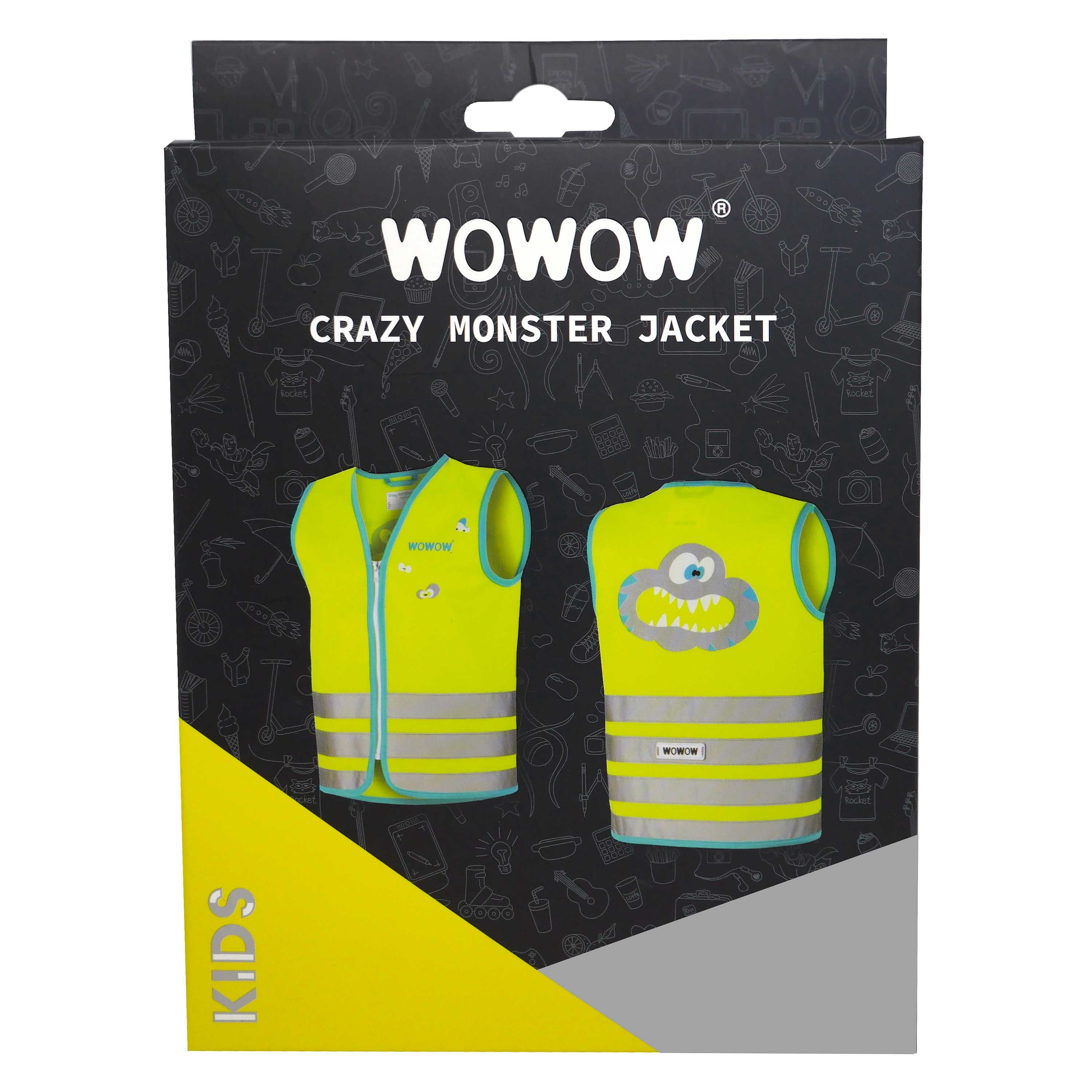 Wowow VESTE RÉFLÉCHISSANTE CRAZY MONSTER KIDS ROSE