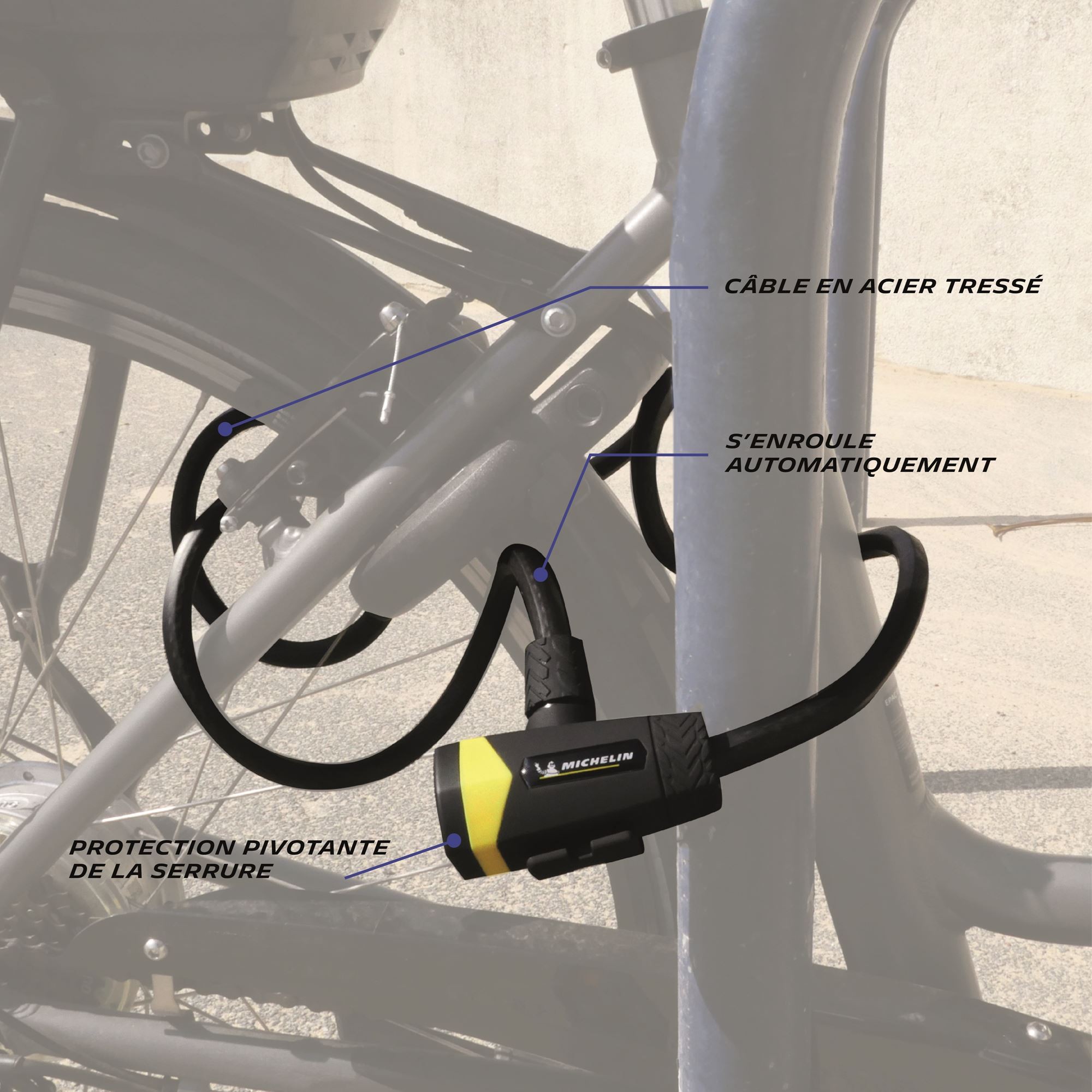 Antivol Vélo à Câble Bell Ballistic 610 - 6 Pieds, Diamètre 12 Mm, 2 Clés éclairées - Neuf