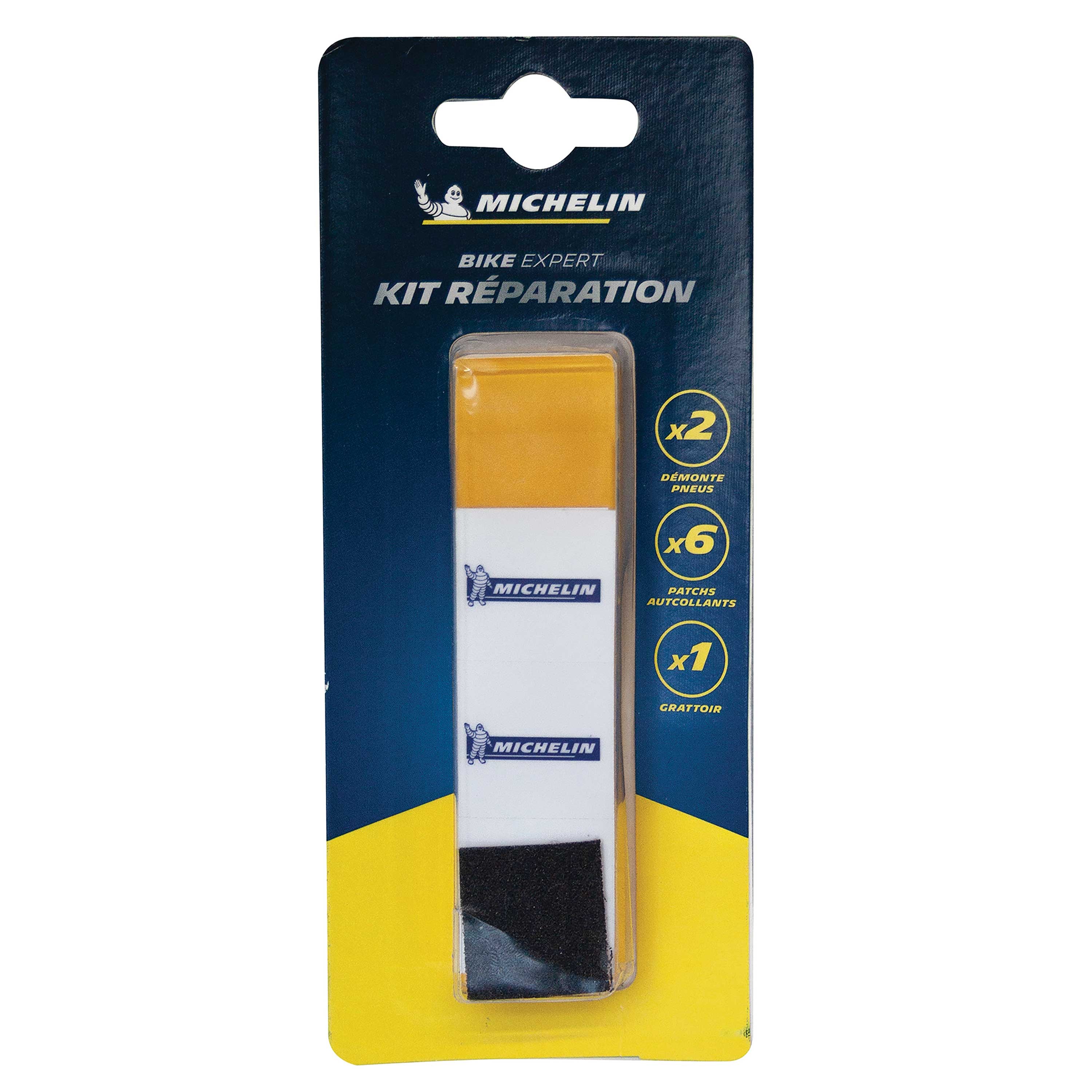 Lot De 2 Kits Réparation Crevaison MICHELIN - Inclut Démonte-pneus Et Pièces Autocollantes 25mm