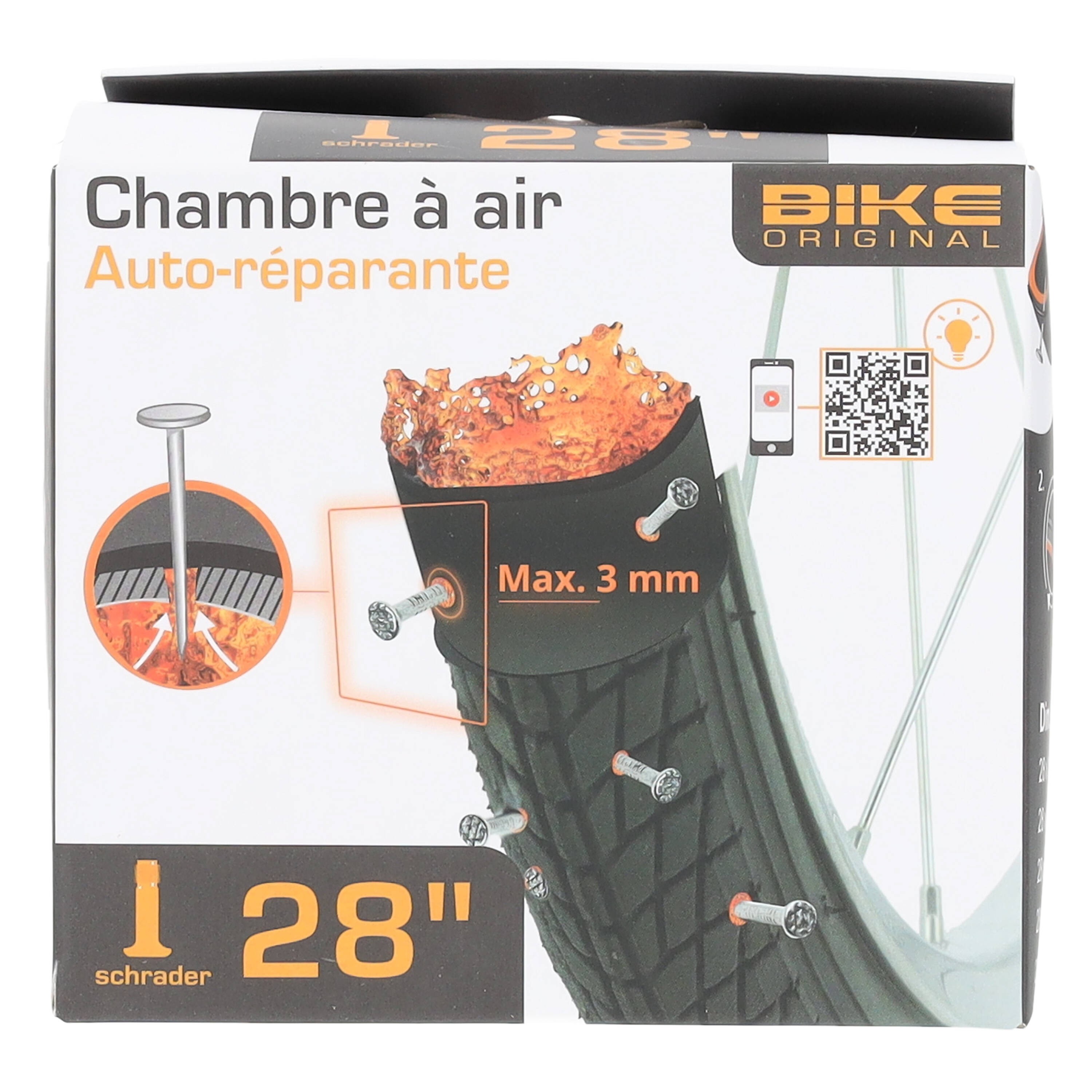 Bike Original CHAMBRE A AIR AUTO-RÉPARANTE 28’’/700C X35/45  - 37/47-622 SV