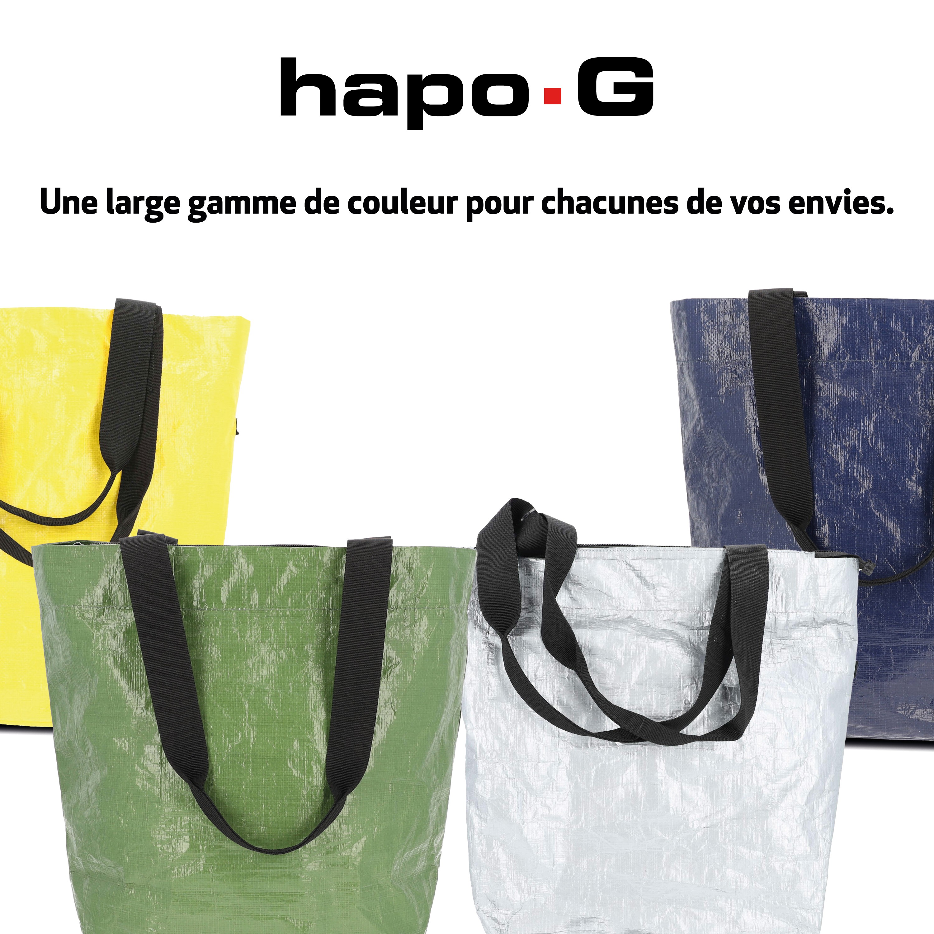 Hapo G SACOCHE ARRIERE PP RECYCLE FIXATION PORTE-BAGAGES - GRIS
