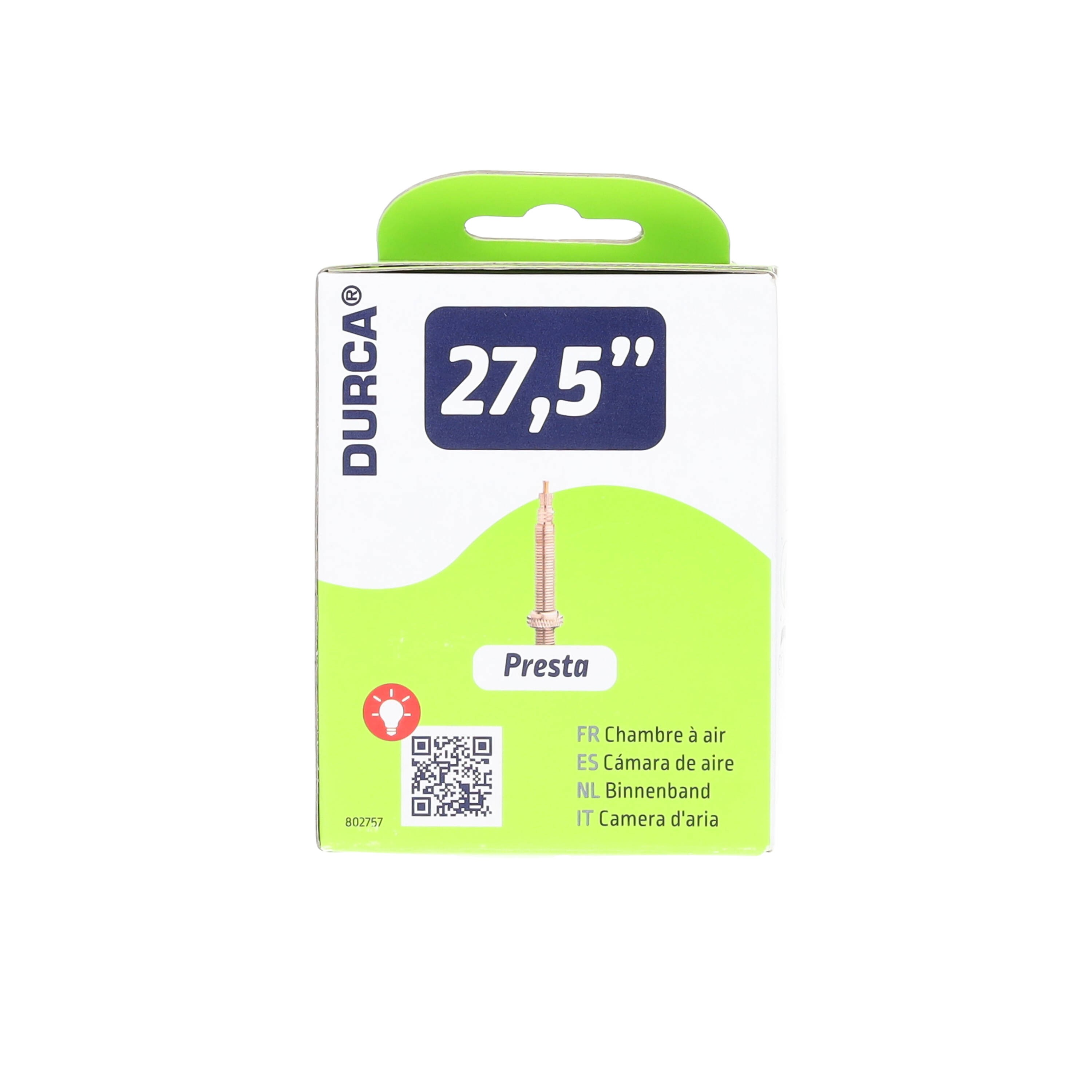 Chambre a air 27,5x1,90/2,50 auto reparante valve schrader 48 mm