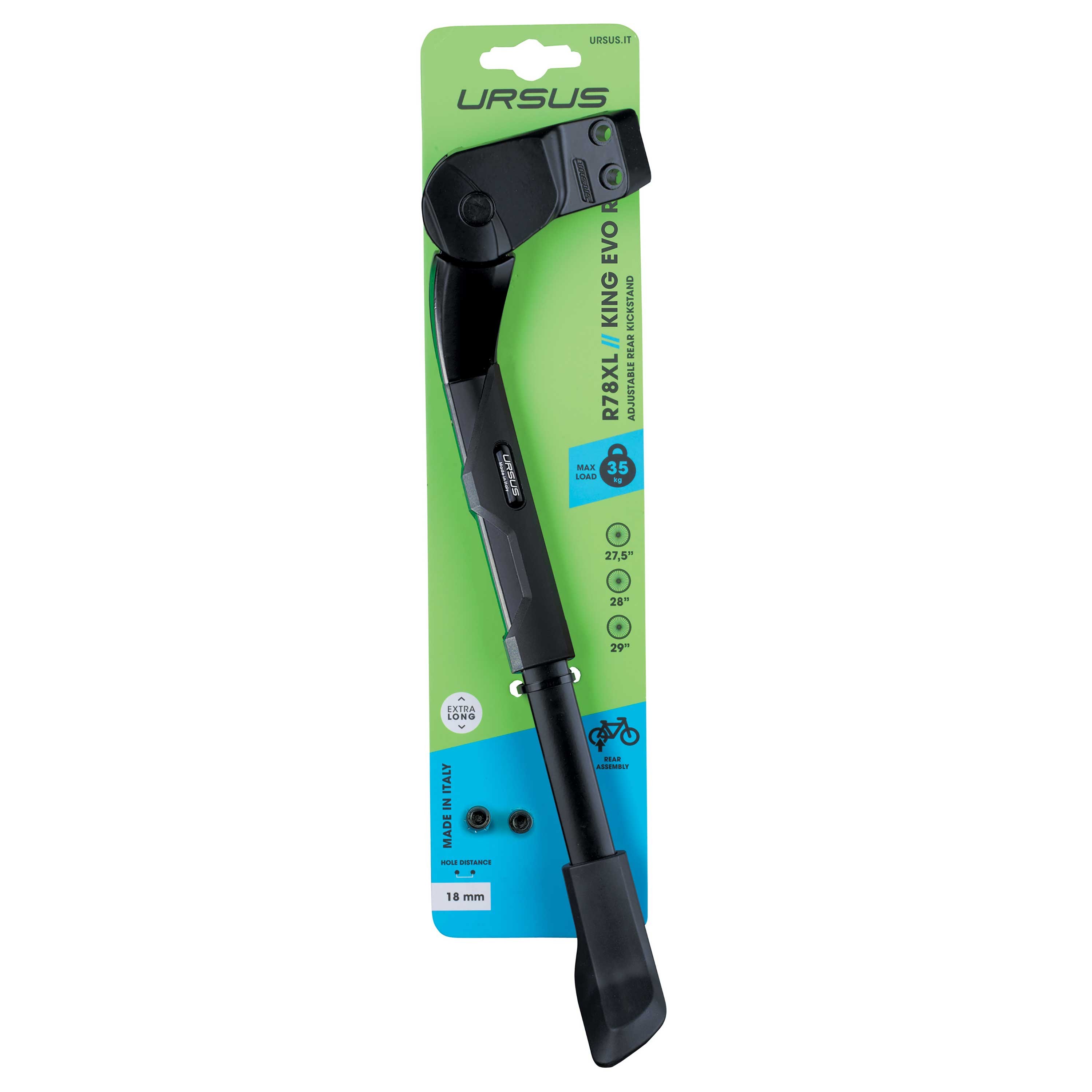 Ursus BÉQUILLE LATÉRALE KING EVO REAR XL 27.5-29 MAX.: 35 KG