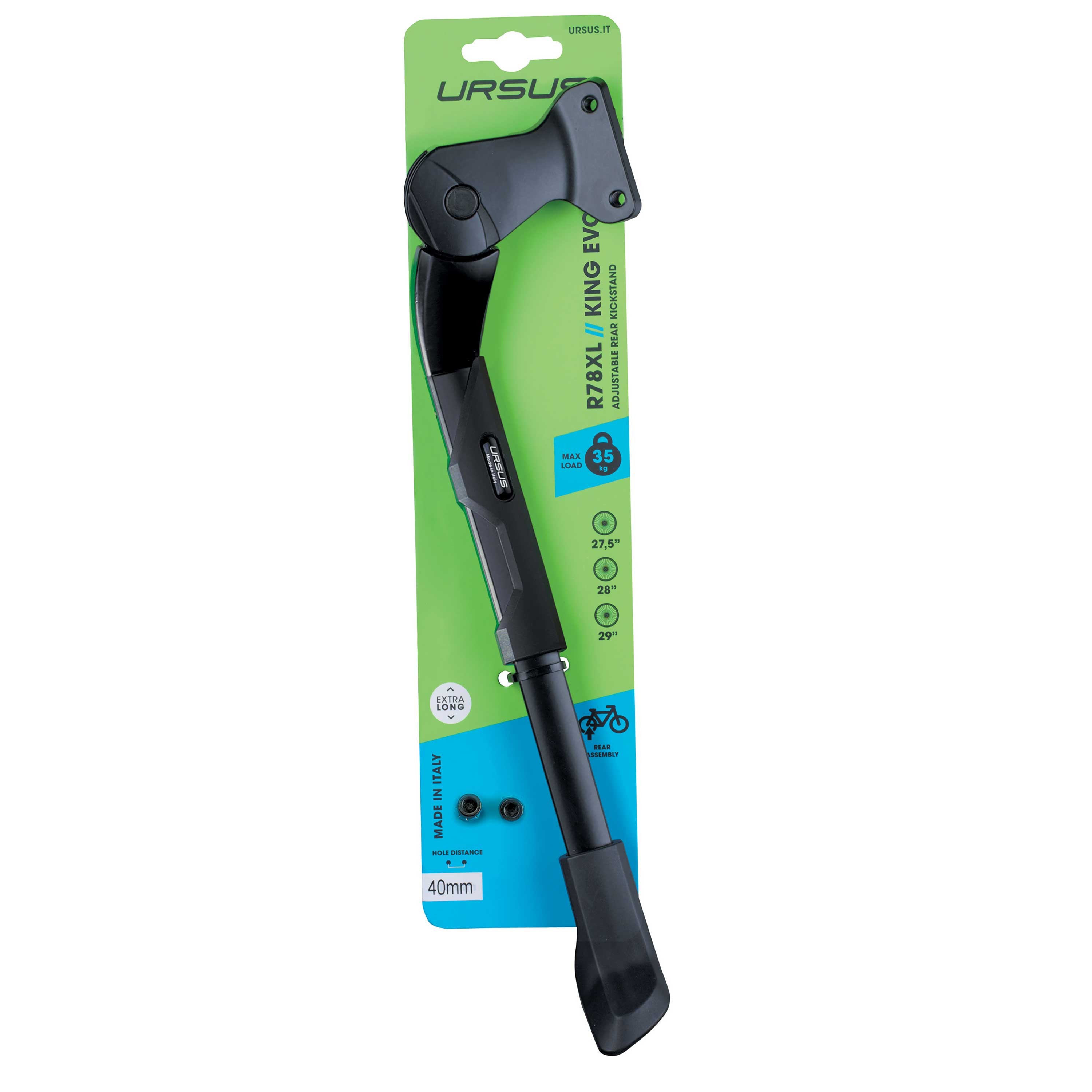 Ursus BÉQUILLE LATÉRALE KING EVO REAR XL 27.5-29 MAX.: 35 KG