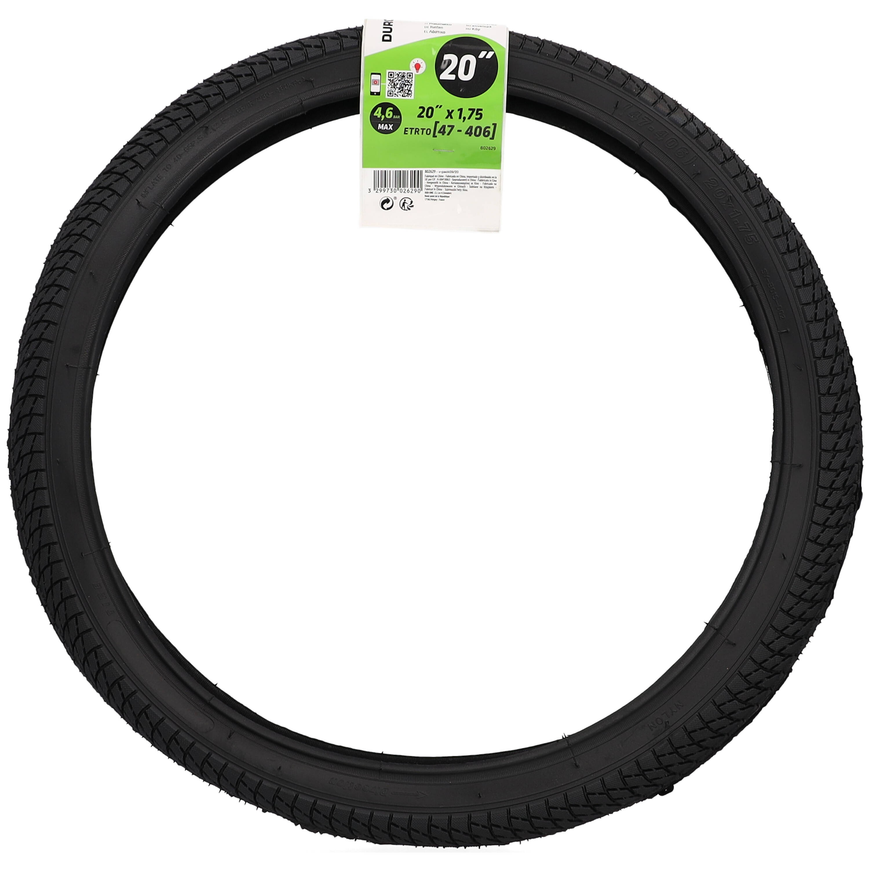 Lot De 2 Pneus Vélo Deestone 20 X 1.75 (47-406) – Pour Graziella Ou City Bike D'époque, Neufs