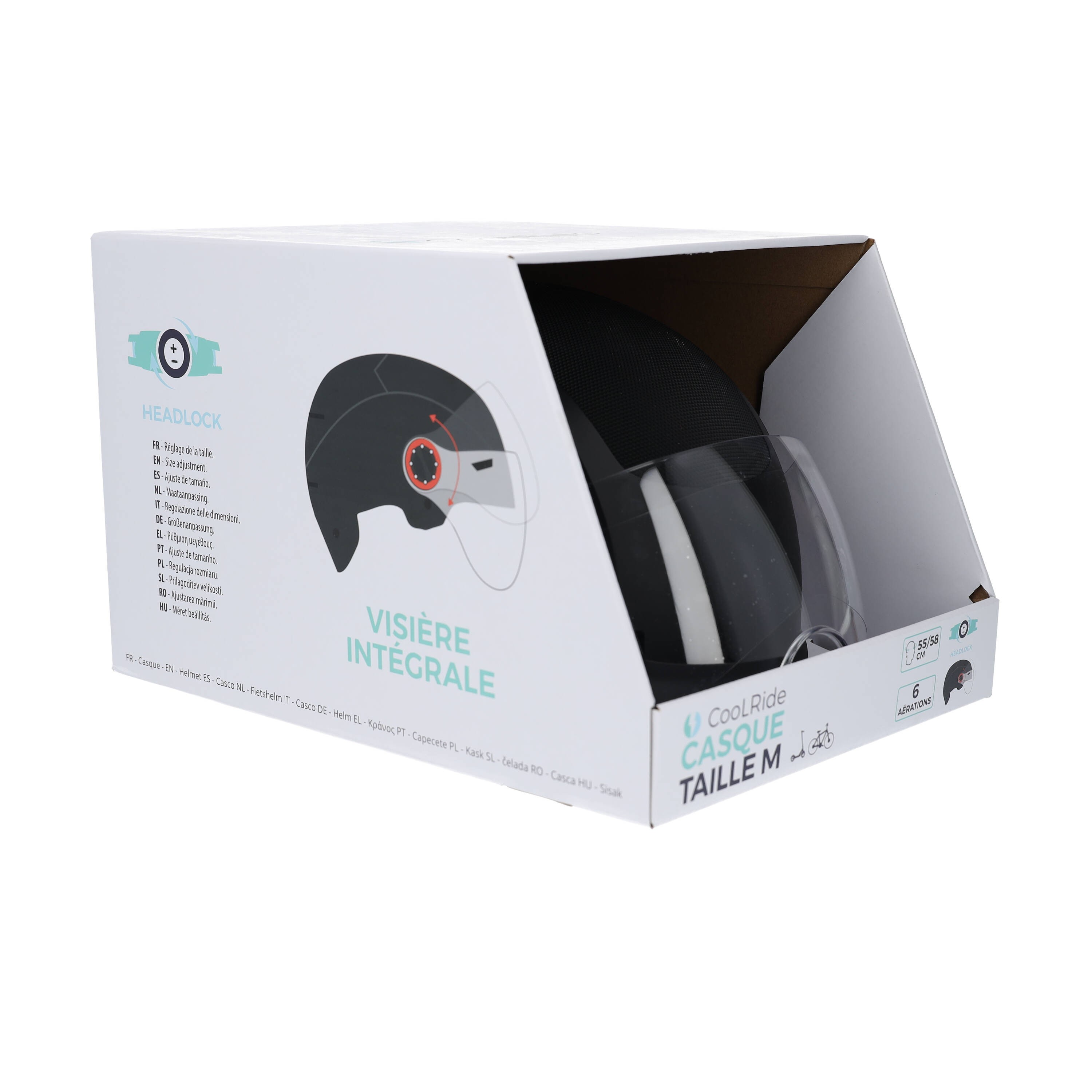Cool ride Casque urbain avec visière avec headlock noir m (55-58 cm) | 39.95 € - Culture Vélo Cool ride Casque urbain avec visière avec headlock noir m (55-58 cm) | 39.95 € - Culture Vélo