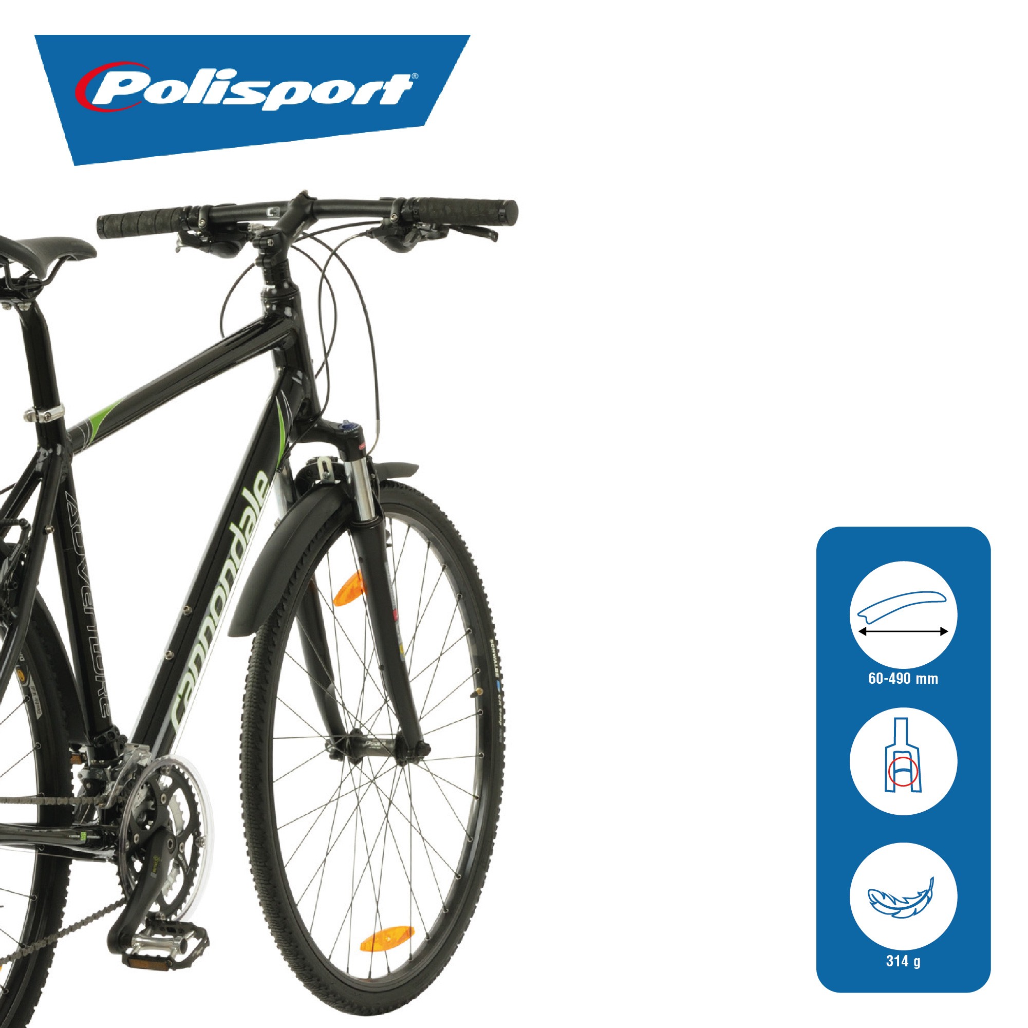 Garde-boue Vélo Acier Noir – Compatible 26-28 Pouces – Neuf