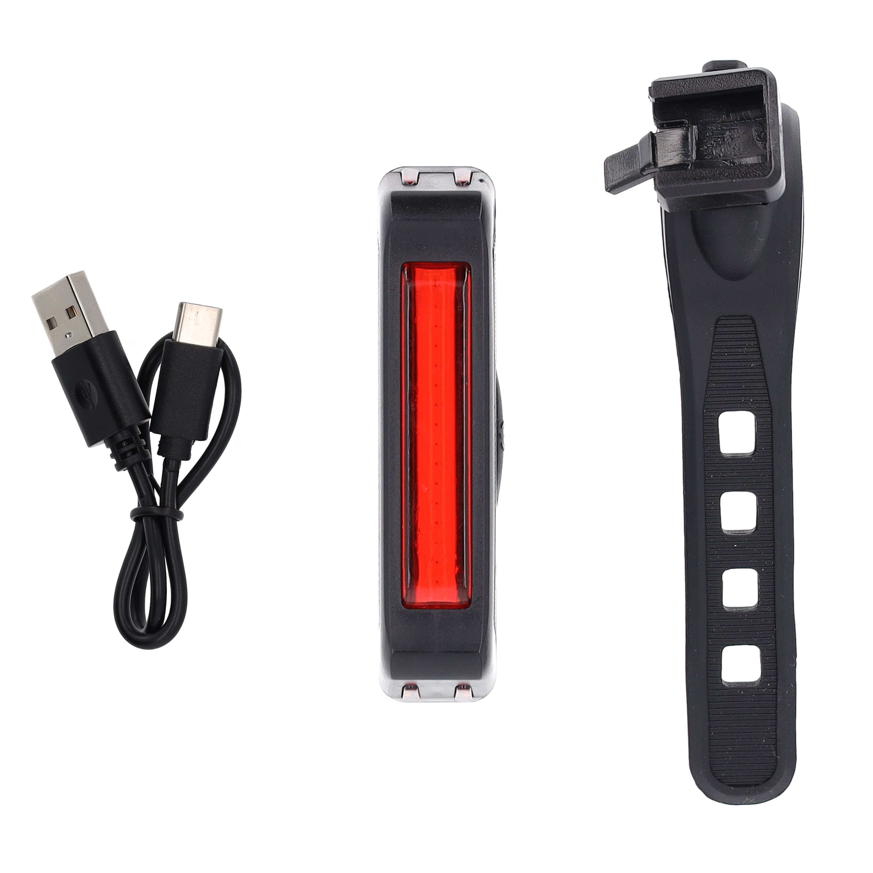 Lot De 2 Clips LED Rechargeables USB-C - 6 LEDs Blanc/rouge, Modes Clignotant - IPX5, Pour Sac à Dos, Vélo, Visibilité De Nuit