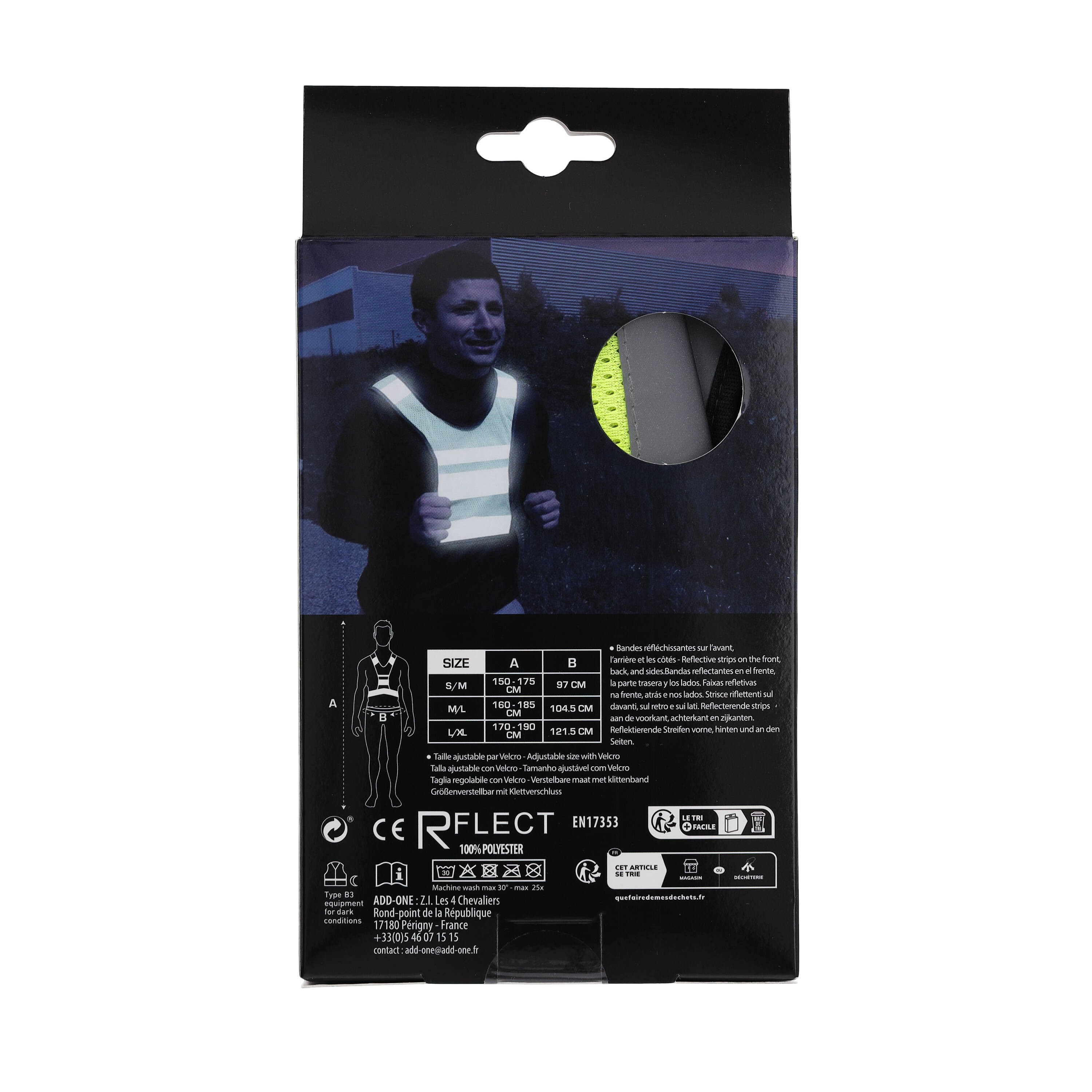 R FLECT Harnais Réfléchissant Néo Viz - Tissu Fluorescent - Réglable 4