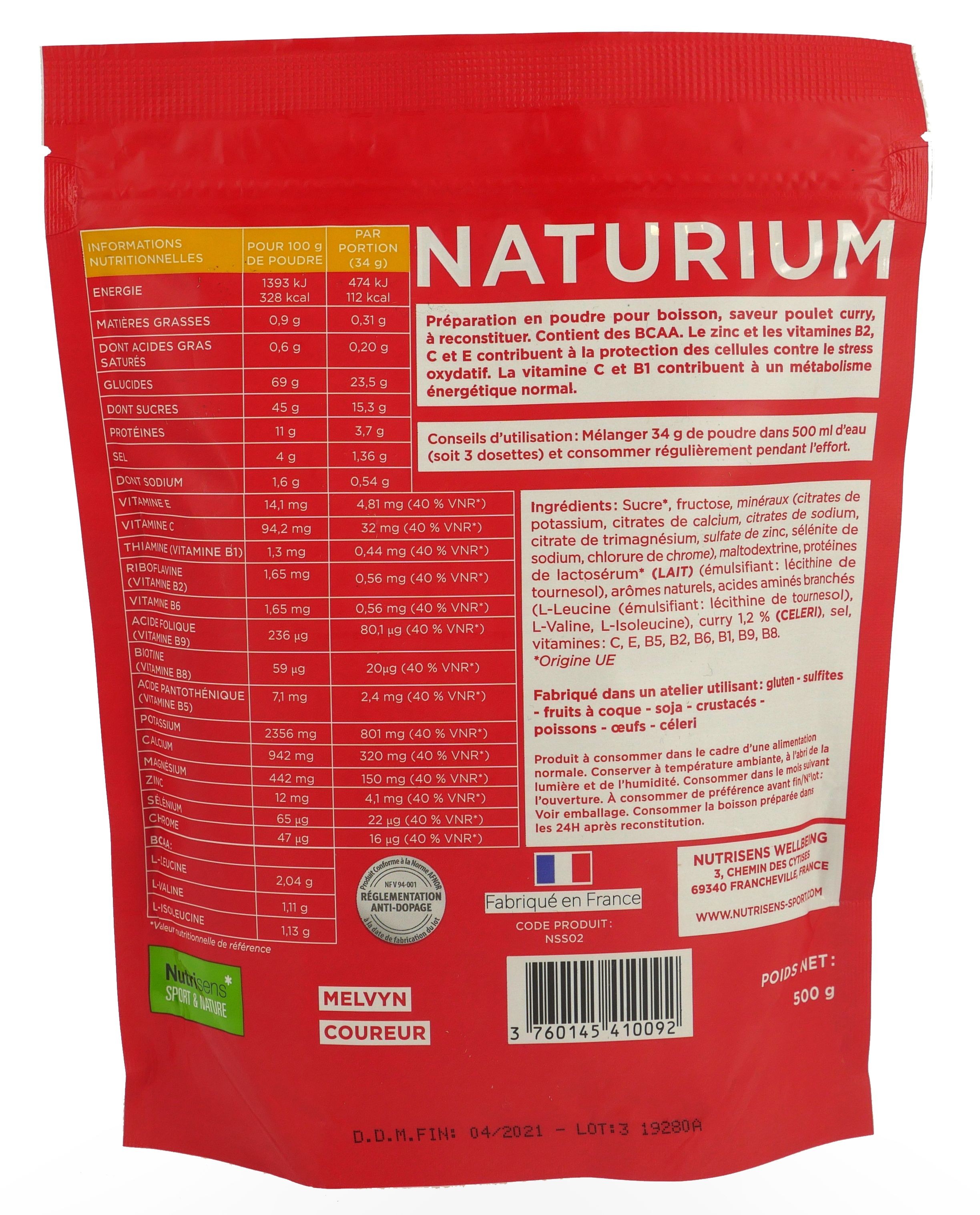 Nutrisens Boisson Naturium salée poulet curry 500g