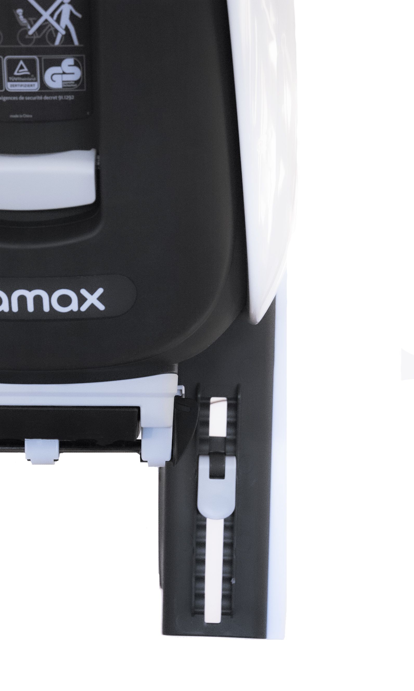 Hamax Caress + Carrier Adapter (gris-blanc+noir | grijs-wit+zwart)