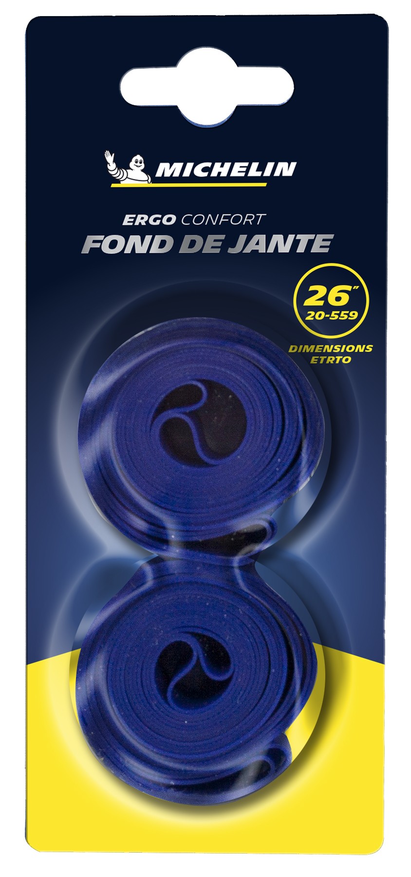 Michelin FOND DE JANTE VTT 26X20 BLEU HAUTE PRESSION (BLISTER DE 2 PIECES)